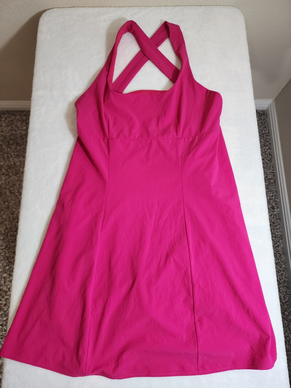 Outdoor Voices Exercise Dress Hot Pink Active Dress Skort Built-In Shorts Size L - Picture 4 of 12